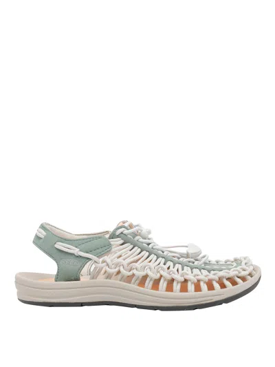 Keen White And Green Uneek Sandals In Multi