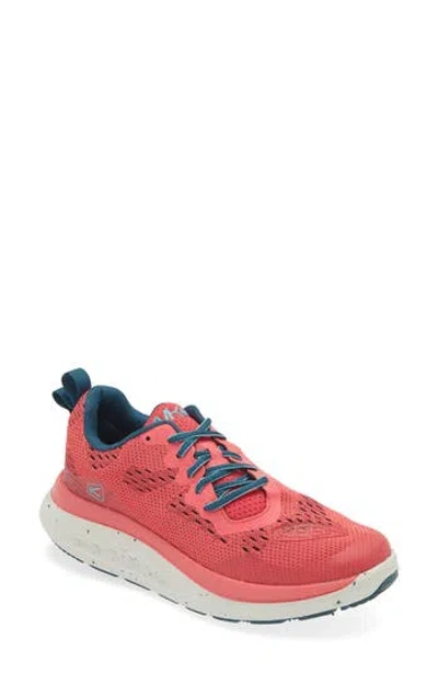 Keen Wk400 Walking Sneaker In Rouge Red/reef Waters