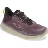 Keen Wk450 Walking Sneaker In Black Plum/daiquiri Green