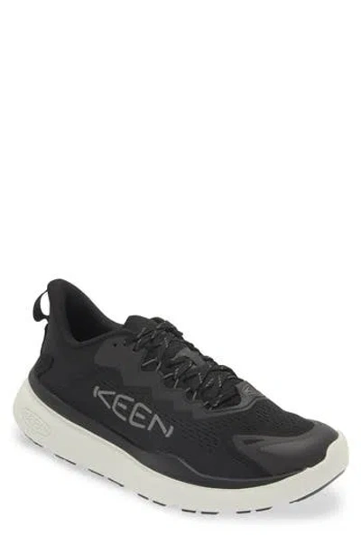 Keen Wk450 Walking Sneaker In Black/star White