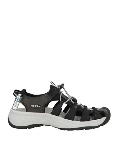Keen Woman Sandals Black Size 9 Textile Fibers, Rubber