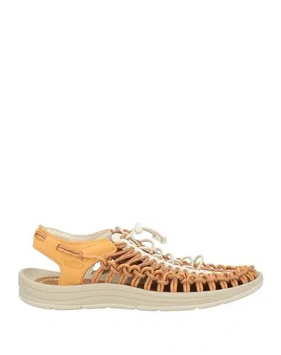 Keen Woman Sandals Camel Size 6.5 Textile Fibers, Synthetic Material In Orange