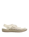 Keen Beige Sandals With Strap Detailing In White