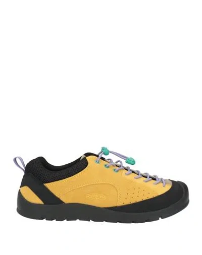 Keen Woman Sneakers Mustard Size 7 Leather, Textile Fibers In Yellow