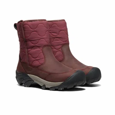 Keen Women's Betty Pull-on Waterproof Boot In Burgundy/black In Multi