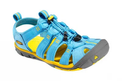 Keen Women's Clearwater Cnx Sandal In Blue/lemon