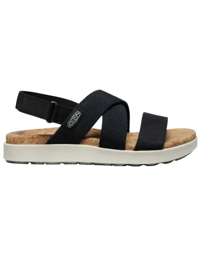 Keen Women's Elle Criss Cross Walking Sandal In Black/birch