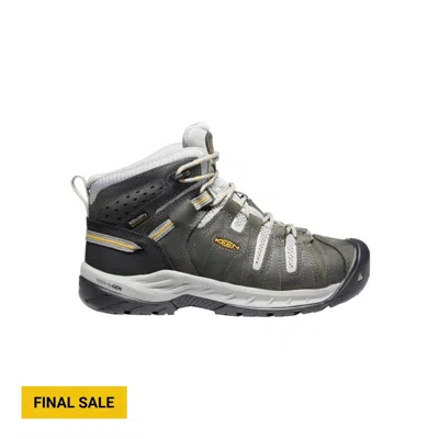 Keen Women's Flint Ii Mid-cut Steel Toe Waterproof Hiking Boots In Magnet/vapor In Green