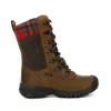 Keen Women's Greta Tall Waterproof Insulated Boot In Brown/red Plaid In Multi