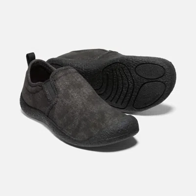 Keen Women's Howser Canvas Slip On In Black In Grey