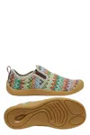 KEEN WOMEN'S HOWSER CANVAS SLIP ON SHOE IN CHEVRON/PLAZA TAUPE