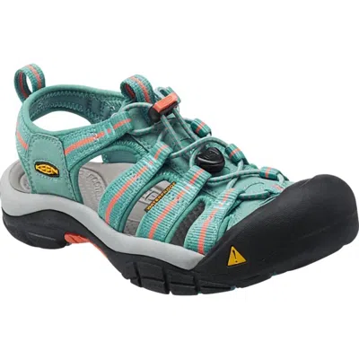 Keen Women's Newport H2 Sandal In Mineral Blue/fusion Coral In Multi