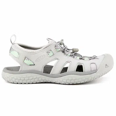 Keen Women's Solr Performance Quick Dry Non Slip Water Sandals In Light Grey/ocean Wave In Animal Print