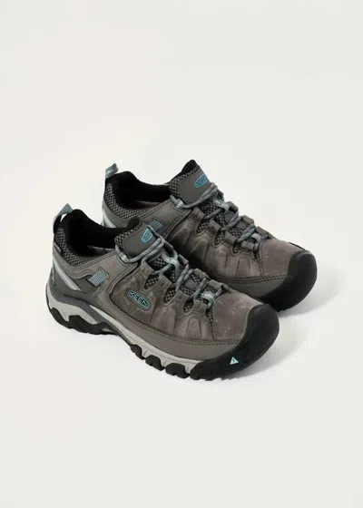 Keen Women's Targhee Iii Low Waterproof Shoes In Magnet Blue In Brown
