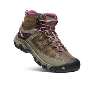 Keen Women's Targhee Iii Mid Waterproof Boot In Weiss/boysenberry In Multi
