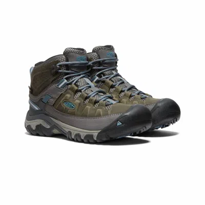 Keen Women's Targhee Iii Mid Wp Hiking Boots In Magnet/blue In Multi