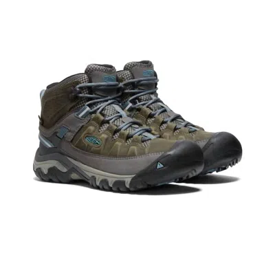 Keen Women's Targhee Iii Waterproof Mid Boot In Magnet Blue In Multi