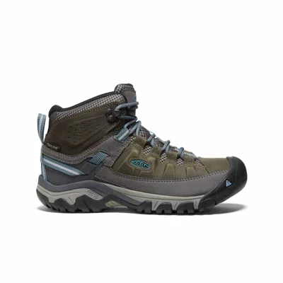 Keen Women's Targhee Iii Waterproof Mid Shoes In Magnet/atlantic Blue In Multi