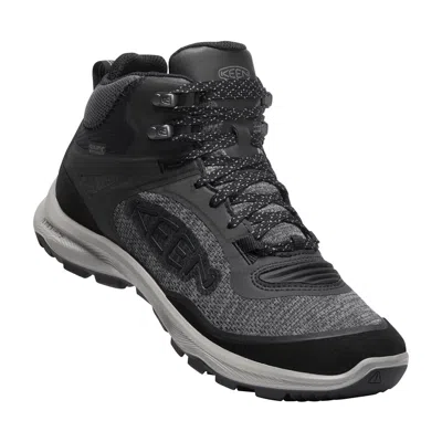 Keen Women's Terradora Flex Mid Water Proof Hiking Boots In Black/steel Grey In Animal Print