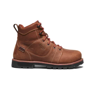 Keen Women's Utility Seattle 6" Waterproof Aluminum Toe Boots In Gingerbread/black 1022085 In Brown