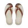 Keen Women's Waimea Leather Closed Flip-flop In Sorrel Horse