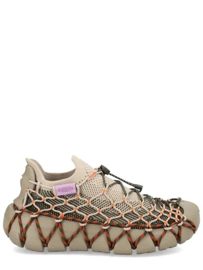 Keen Women's Woven Knit Slip-on Trail Sneaker In Brown