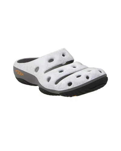 Keen Women's Yogui Slip-on Clog In Hawaii Flowers Silver In Gray