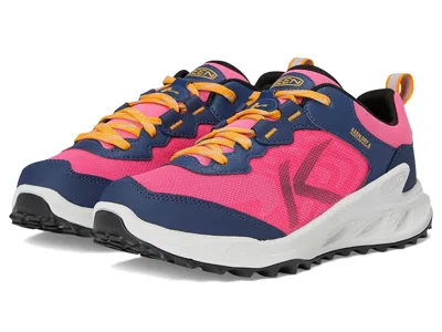 Keen Zionic Low Height Waterproof All Terrain Easy On Hiking Shoes (toddler/little Kid) Kids Shoes Naval  In Multi