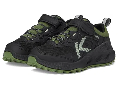 Keen Zionic Low Height Waterproof All Terrain Easy On Hiking Shoes (toddler/little Kid) Kids Shoes Black/ In Multi