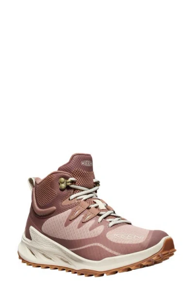 Keen Zionic Waterproof Hiking Boot In Warm Taupe/birch