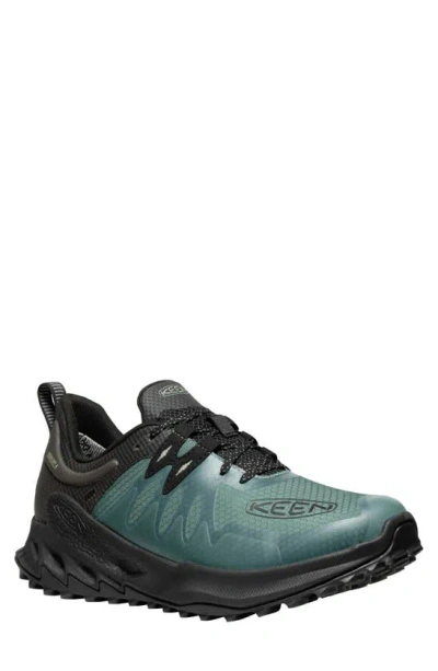 Keen Zionic Waterproof Hiking Shoe In Dark Forest/ Black