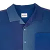 Keenkeee Gradient Panels Blue Purple Button-down Shirt In Blue