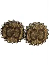 Keep It Gypsy Round Bling Earring In Brown In Brown