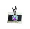 Keep It Gypsy Square Crystal Leather Cuff In Black In Black