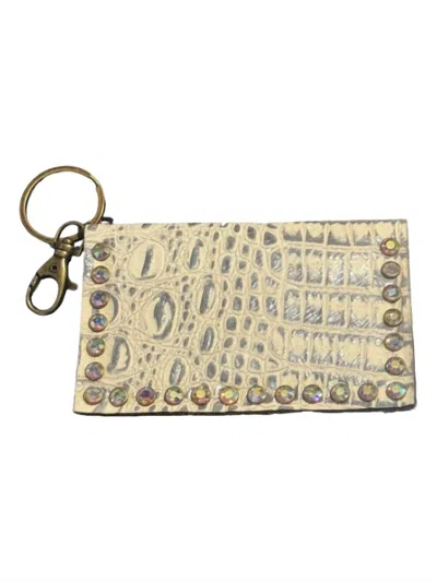 Keep It Gypsy Women's Crystal Gator Wallet In Silver & White