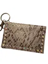 Keep It Gypsy Women's Snakeskin Crystal Wallet In Grey In Grey