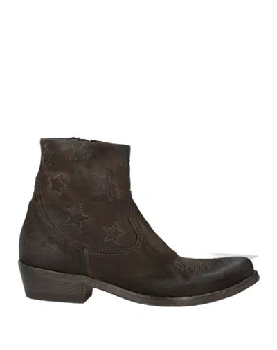 Keep Originals Woman Ankle Boots Brown Size 7 Leather