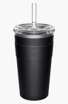 Keepcup Cold Cup Thermal With Coffee Straw In Black