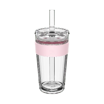 KEEPCUP PINK KEEPCUP COLD CUP LONGPLAY BOBA STRAW LID - 16OZ/454ML REUSABLE COFFEE CUP - PASHMAK