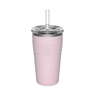 Keepcup Pink  Cold Cup Thermal With Straw Lid - 16oz/454ml Stainless Steel Reusable Coffee Cup - Pash