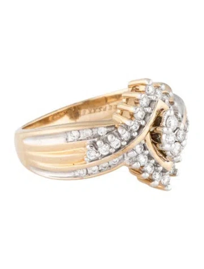 Pre-owned Keepsake 10k Diamond Engagement Ring In Multicolor