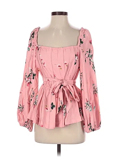 Pre-owned Keepsake 3/4 Sleeve Blouse In Pink