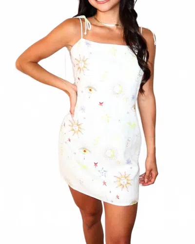 Keepsake Celestial Breeze Mini Dress In White