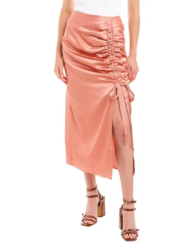 Keepsake Closer Midi Skirt In Orange