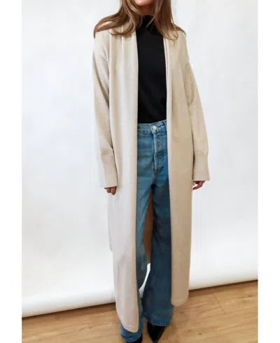 Keepsake Cloud Nine Wrap Duster Cardigan In Beige