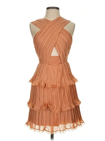 Pre-owned Keepsake Cocktail Dress In Tan