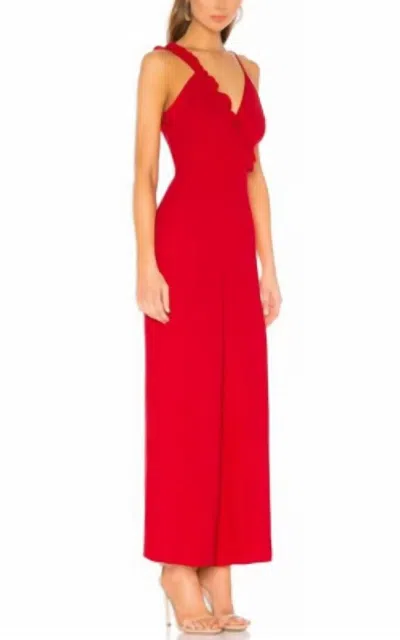 Keepsake Forget You Jumpsuit In Cherry In Red