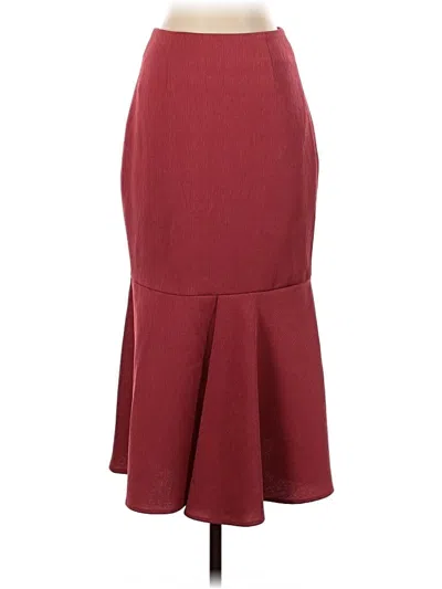 Pre-owned Keepsake Formal Skirt In Burgundy