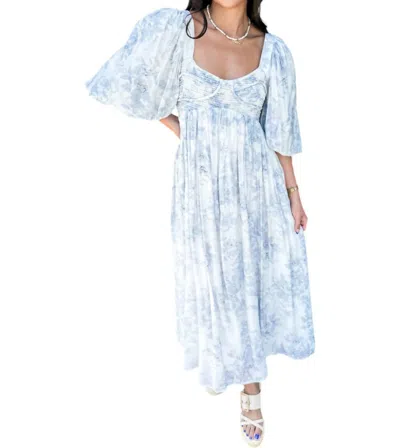 Keepsake Kenzie Maxi Dress In Blue Floral