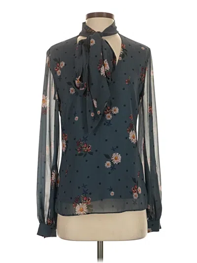 Pre-owned Keepsake Long Sleeve Blouse In Blue